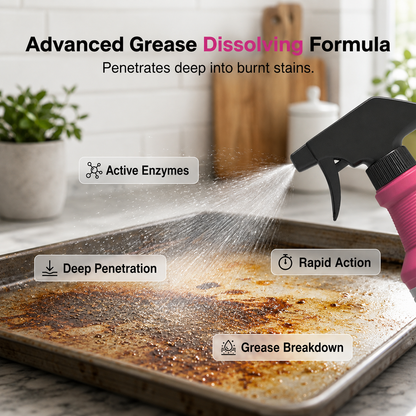 🔥Fast-Acting Heavy-Duty Grill Degreaser Spray🍢💦Cuts through grease, burnt-on grime & carbon buildup fast.